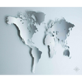 M Weltkarte aus Edelstahl (Medium)