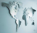 Weltkarte aus Edelstahl (Large)