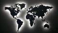 Weltkarte aus Edelstahl Small beleuchtet